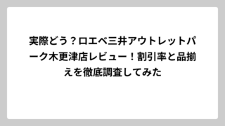 実際どう？ロエベ三井アウトレットパーク木更津店レビュー！割引率と品揃えを徹底調査してみた