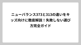 ニューバランス373と313の違いをキッズ向けに徹底解説！失敗しない選び方完全ガイド