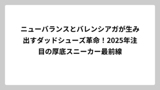 ニューバランスとバレンシアガが生み出すダッドシューズ革命！2025年注目の厚底スニーカー最前線