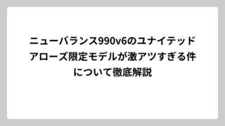 ニューバランス990v6のユナイテッドアローズ限定モデルが激アツすぎる件について徹底解説
