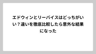 エドウィンとリーバイスはどっちがいい？違いを徹底比較したら意外な結果になった