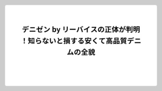 デニゼン by リーバイスの正体が判明！知らないと損する安くて高品質デニムの全貌