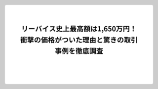 リーバイス史上最高額は1,650万円！衝撃の価格がついた理由と驚きの取引事例を徹底調査
