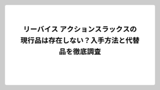 リーバイス アクションスラックスの現行品は存在しない？入手方法と代替品を徹底調査