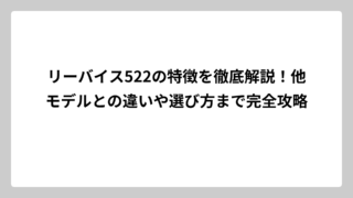 リーバイス522の特徴を徹底解説！他モデルとの違いや選び方まで完全攻略