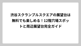 渋谷スクランブルスクエアの展望台は無料でも楽しめる！12階穴場スポットと周辺展望台完全ガイド