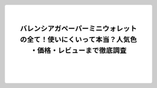 バレンシアガペーパーミニウォレットの全て！使いにくいって本当？人気色・価格・レビューまで徹底調査