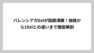 バレンシアガ6xlが話題沸騰！価格から10xlとの違いまで徹底解剖