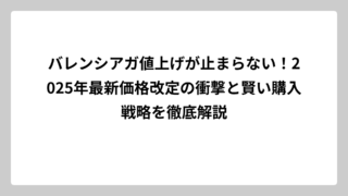 バレンシアガ値上げが止まらない！2025年最新価格改定の衝撃と賢い購入戦略を徹底解説