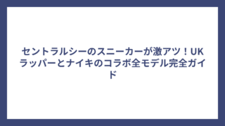 セントラルシーのスニーカーが激アツ！UKラッパーとナイキのコラボ全モデル完全ガイド