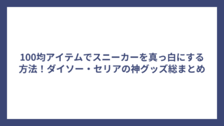 100均アイテムでスニーカーを真っ白にする方法！ダイソー・セリアの神グッズ総まとめ